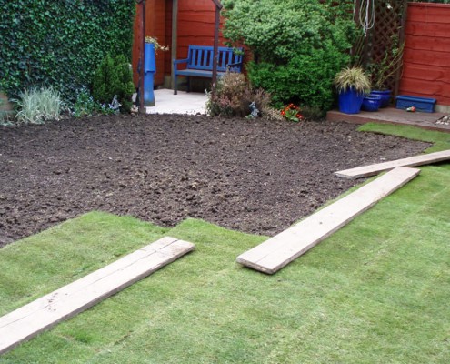 Turf Laying In Progress